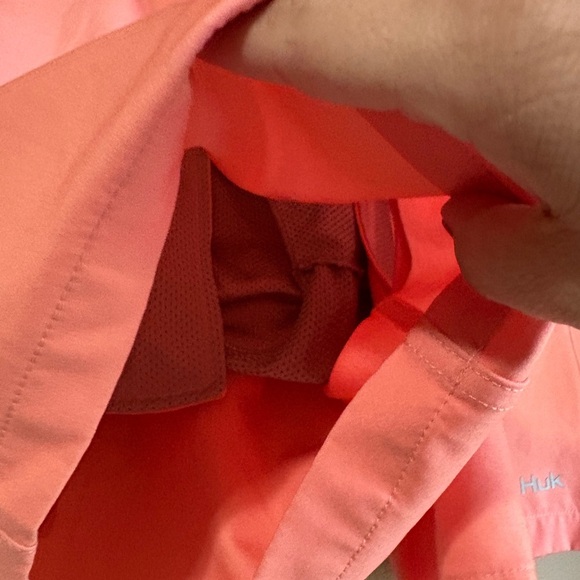 Huk Coral swim Shorts with Blue Accents - Picture 3 of 5